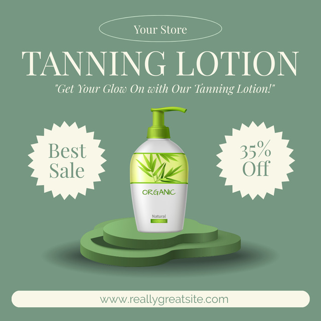 Szablon projektu Discount on Best Tanning Lotion Instagram AD