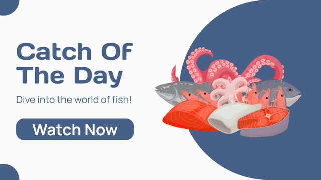 Plantilla de diseño de Fresh Ocean Delicacies and Seafood Offer Youtube Thumbnail 