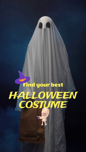 Ontwerpsjabloon van TikTok Video van Ghostly Halloween Costumes Offer At Discounted Rates