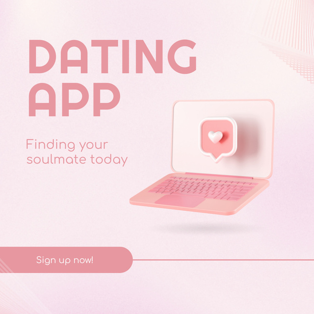 Ontwerpsjabloon van Instagram AD van Dating App Ad