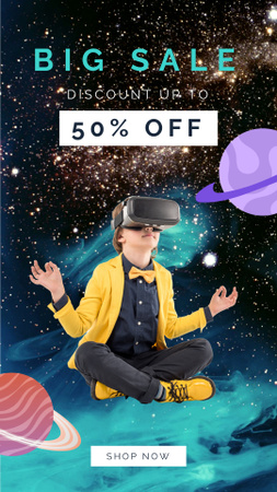 Designvorlage VR Headset Deals für Instagram Story