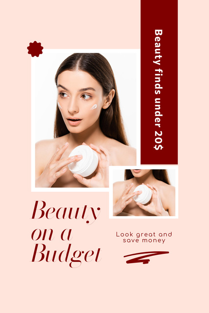 Ontwerpsjabloon van Pinterest van Affordable Beauty Products As Social Media Trend