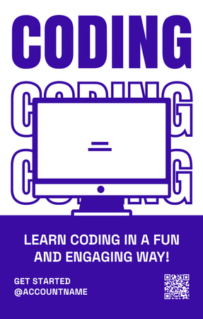 Platilla de diseño Learning Coding Offer Invitation 4.6x7.2in
