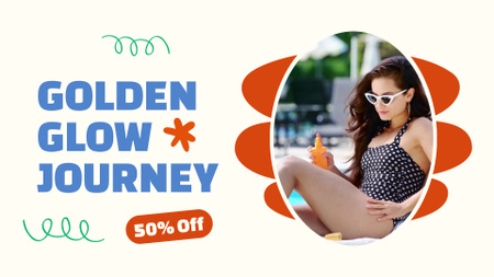 Platilla de diseño Get Golden Tan with Discount at Salon Full HD video