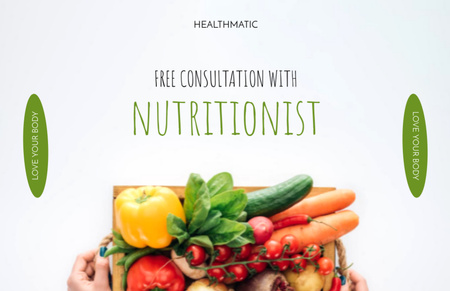 Nutritionist Services Offer Flyer 5.5x8.5in Horizontal Design Template