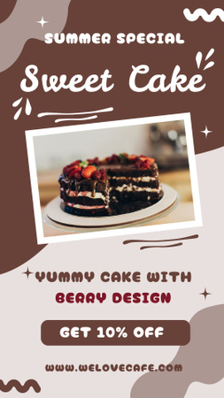 Modèle de visuel Remise sur le délicieux gâteau au chocolat - Instagram Story