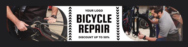 Designvorlage Discount on Bicycles Maintenance für Twitter