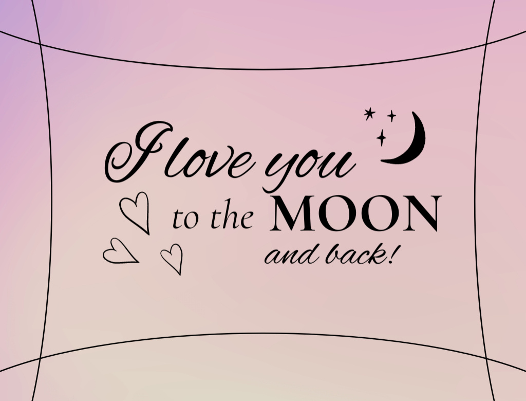 Modèle de visuel Cute Love Quote about Love on Valentine's Day - Postcard 4.2x5.5in