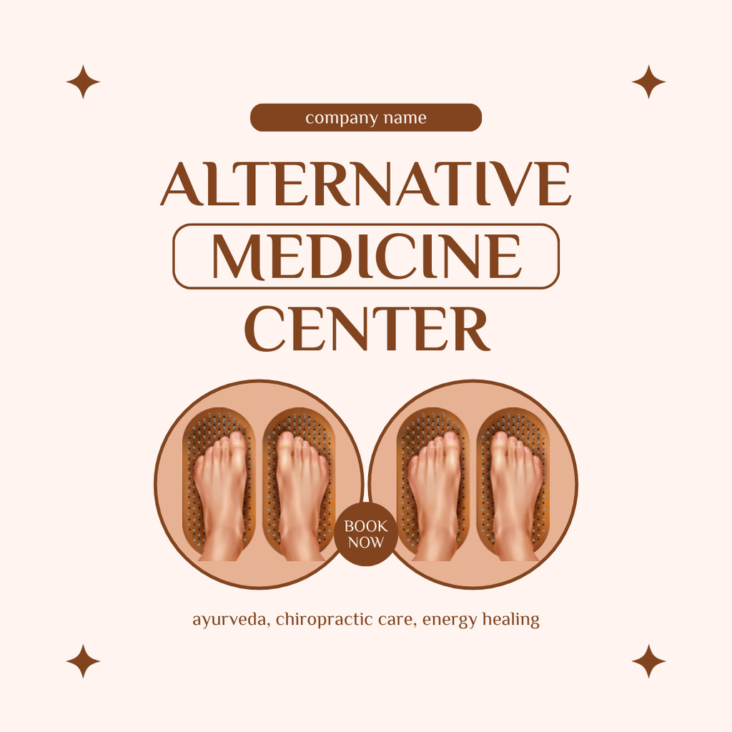 Alternative Medicine Center With Sadhu Boards Practices Instagram Modelo de Design