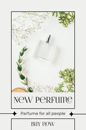 Fragrance with Plant Leaves Pinterest Design Template