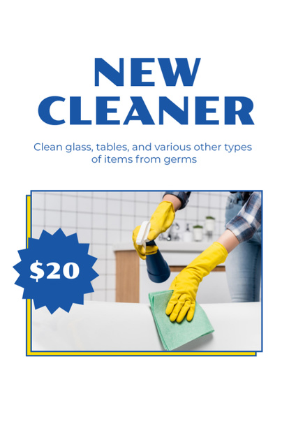 Ontwerpsjabloon van Flyer 5.5x8.5in van Promotion of New Surface Cleaner