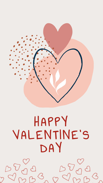 Ontwerpsjabloon van Instagram Story van Hearts for Valentine's Day