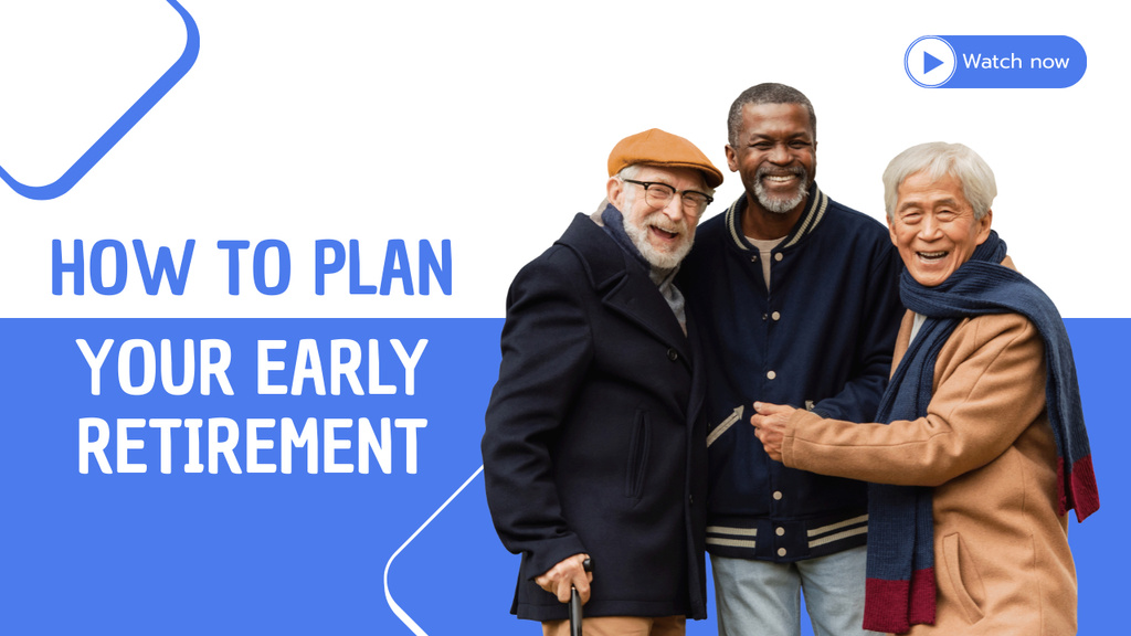 Designvorlage Making Retirement Plan with Friendly Old Men für Youtube Thumbnail