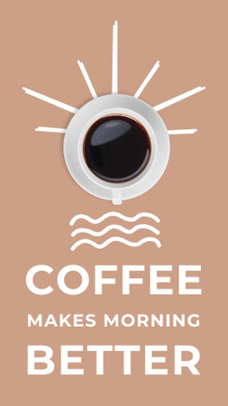 Cute Aromatic Coffee Cups Instagram Video Story Šablona návrhu
