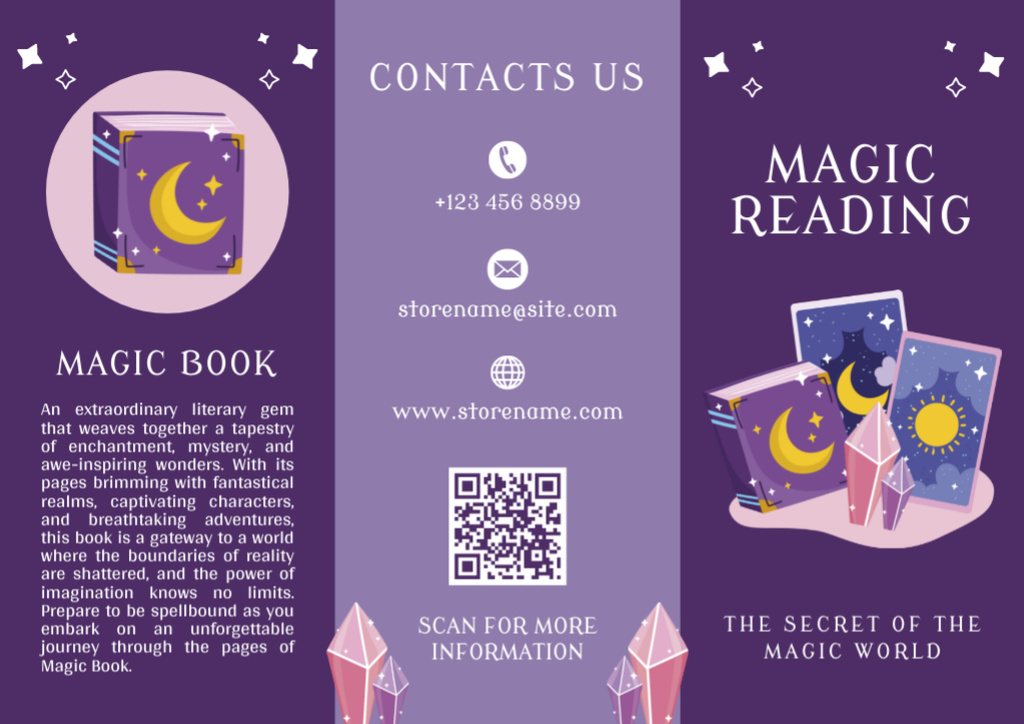 Modèle de visuel Magic Books and Entertainments - Brochure