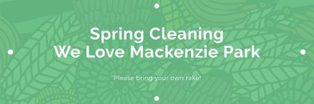 Spring cleaning in Mackenzie park Email headerデザインテンプレート