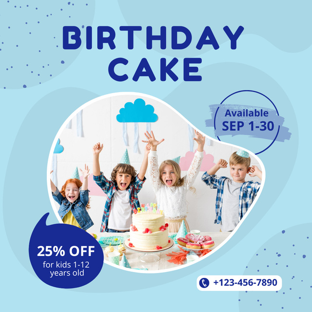 Birthday Cake Discount Instagram Design Template