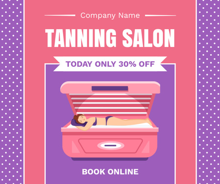 Today's Discount on Tanning Salon Visits Facebook Design Template
