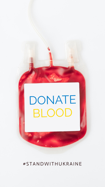 Ontwerpsjabloon van Instagram Story van Donate Blood for Ukraine