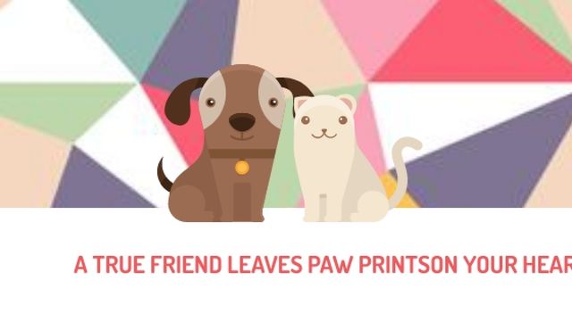Pets Quote Cute Dog and Cat Title Design Template