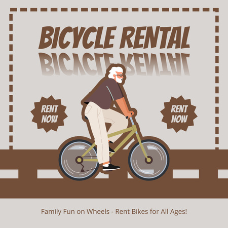 Template di design Noleggio biciclette per tutte le età Instagram AD