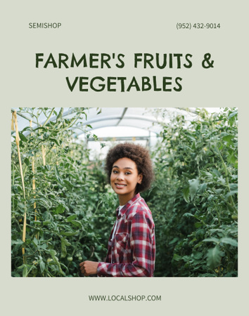 Designvorlage Offer of Farmer's Fruits and Vegetables für Poster 22x28in