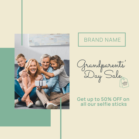 Ontwerpsjabloon van Instagram van Grandparents' Day Sale Announcement