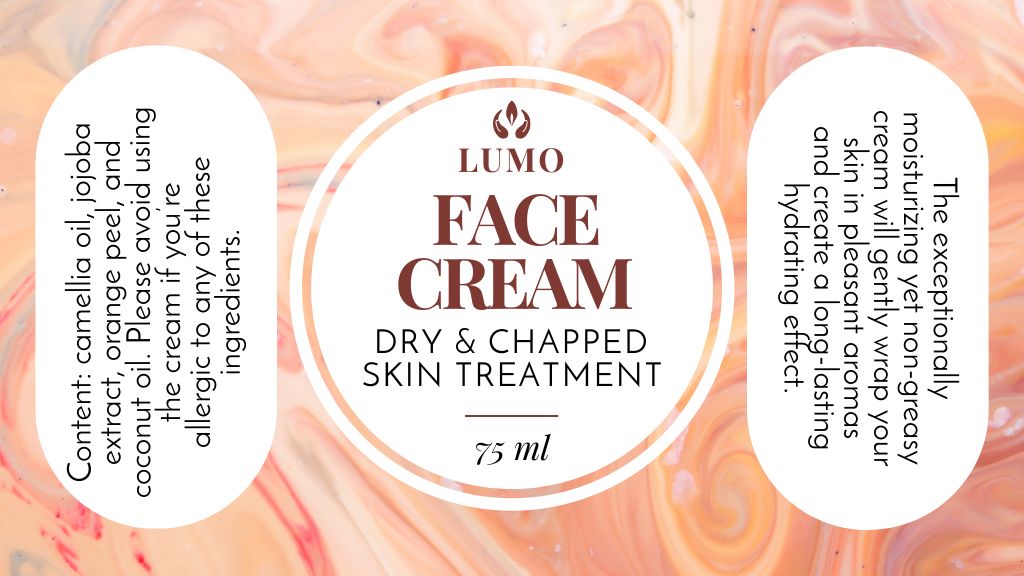 Plantilla de diseño de Face Cream Special Offer Label 3.5x2in 