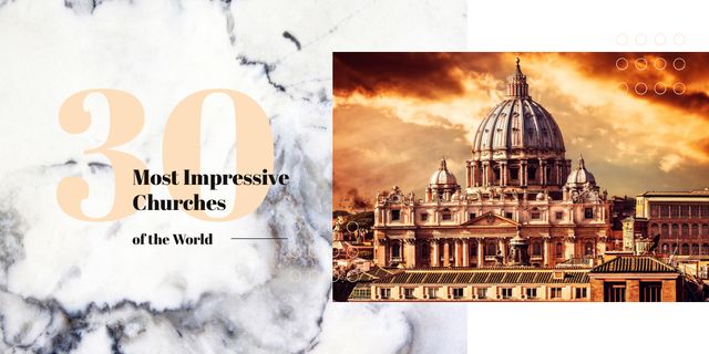 List of World's Most Magnificent Churches Image Design Template