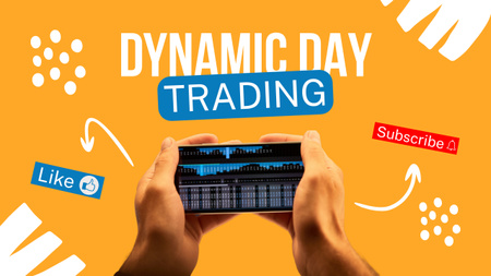 Dynamic Trading with High Profits Youtube Thumbnail Design Template