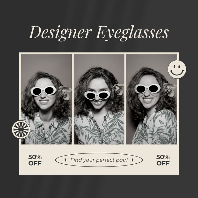 Promo Discount on Women's Sunglasses Instagram AD Tasarım Şablonu
