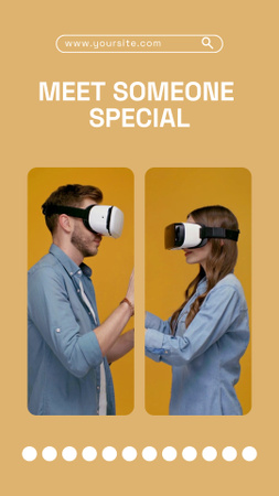 Promoção de aplicativo de namoro VR TikTok Video Modelo de Design