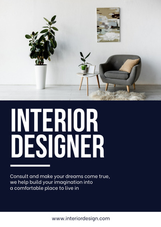 Home Interior Design Improvement Flayer Design Template