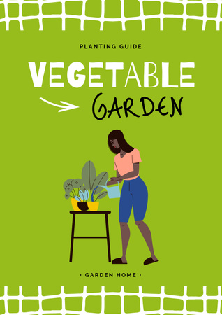 Vegetables Planting Guide Ad Poster Design Template