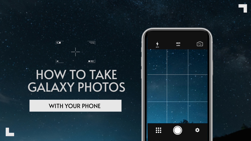 How To Take Galaxy Photos Youtube Thumbnail tervezősablon