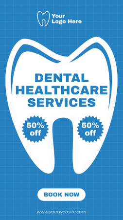 Modèle de visuel Ad of Dental Healthcare Services - Instagram Video Story
