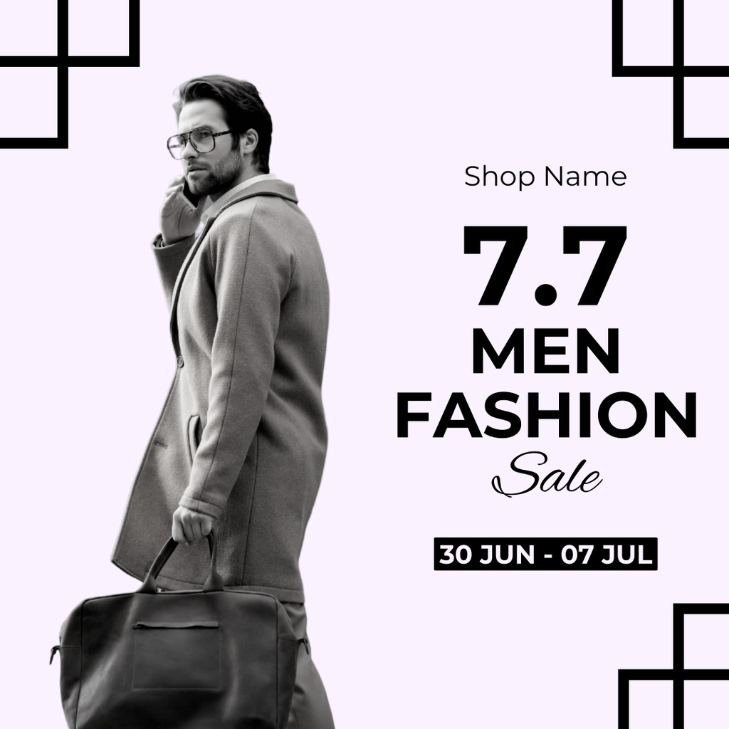 Man's Fashion Collection Sale Instagram Tasarım Şablonu