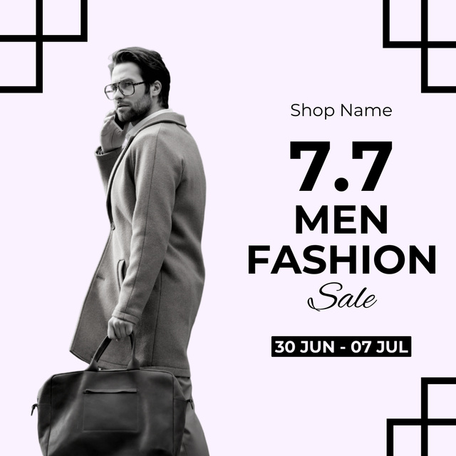 Szablon projektu Man's Fashion Collection Sale Instagram