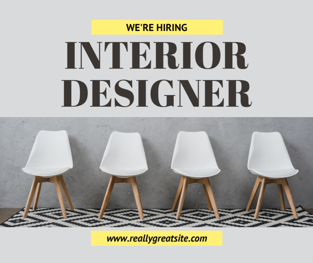 Template di design Interior Designer Vacancy Ad Facebook
