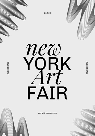 Art Fair Event Announcement Poster 28x40in Modelo de Design