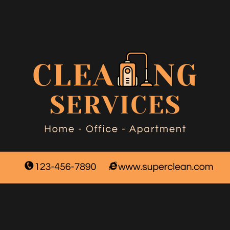 Cleaning Services For Home And Office Offer Square 65x65mm – шаблон для дизайну