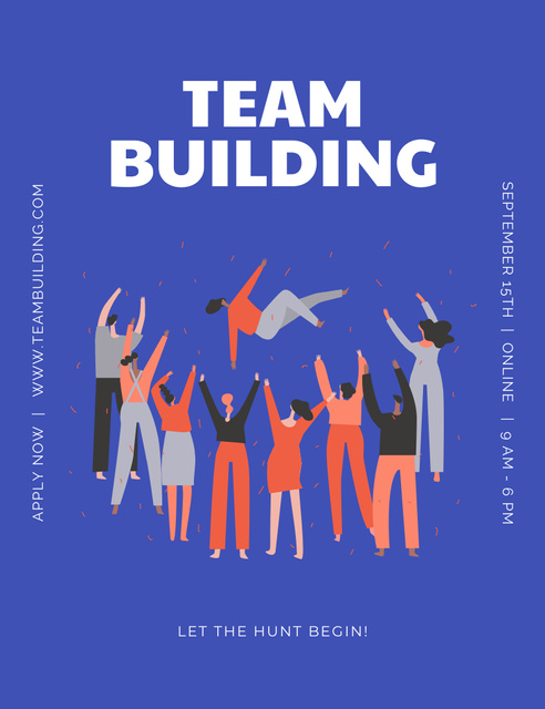 Corporate Team Building Events Invitation 13.9x10.7cm Design Template