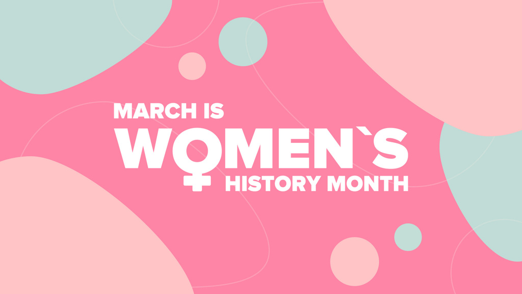 Celebrating March As Women’s History Month Zoom Background – шаблон для дизайна