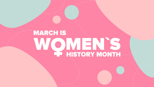 Celebrating March As Women’s History Month Zoom Background Πρότυπο σχεδίασης