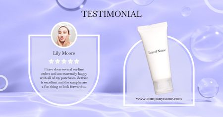 Beauty Product Review Facebook AD Design Template