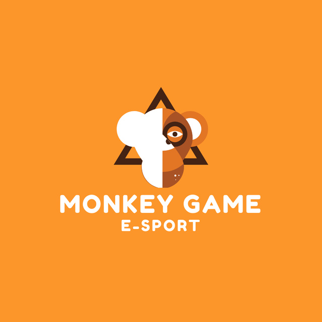 monkey game,e-sport team logo Logo Tasarım Şablonu