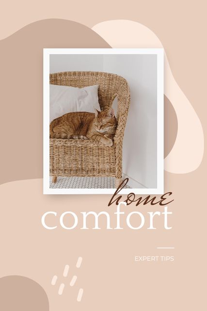 Modèle de visuel Cute Cat in Armchair - Tumblr