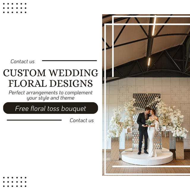 Floral Wedding Decorations with Extravagant Arrangements Animated Post Modelo de Design
