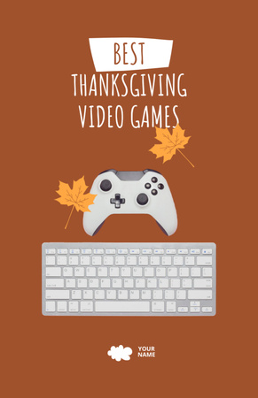 Thanksgiving Video Games Ad Flyer 5.5x8.5in Design Template