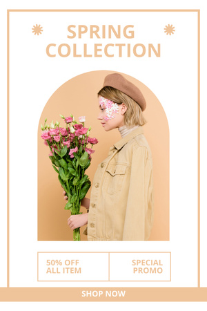 Designvorlage Fashion Spring Collection Sale Offer für Pinterest